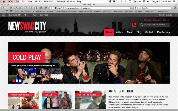 Web design: New Swag City