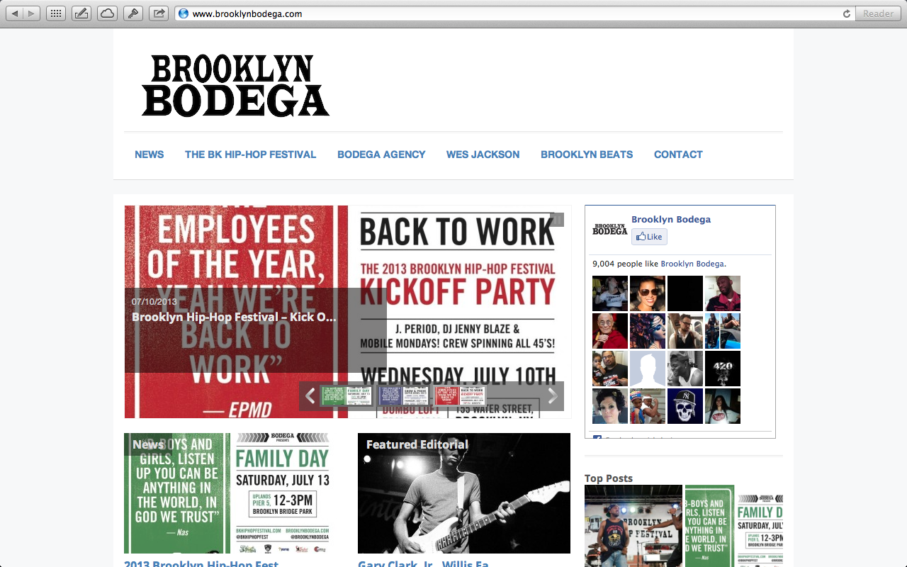 http://brooklynbodega.com - Website Design and blogger